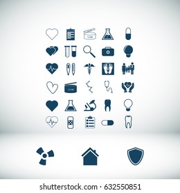 Medical icons set, vector best flat icon, EPS