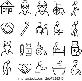Conjunto de iconos médicos Diseño de Vector