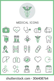 Medical icons set vector design concept