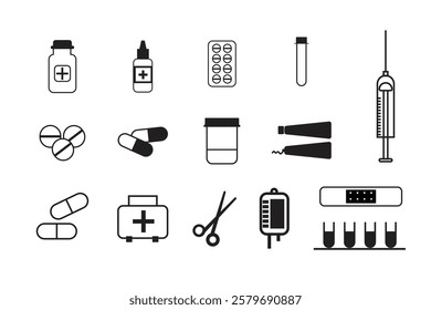 medical icons set vector eps