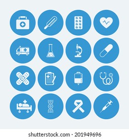 Medical icons set. Vector EPS10 