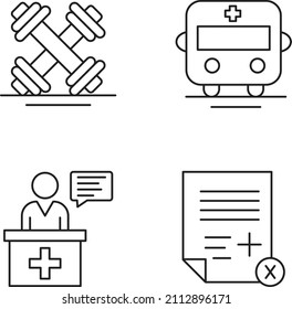 Medical icons set vector flat design