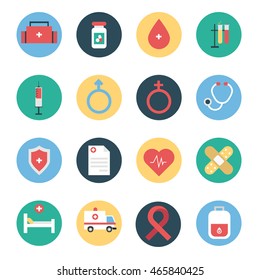 Medical Icons Set Vector Flat