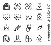 medical icons set vector illustration