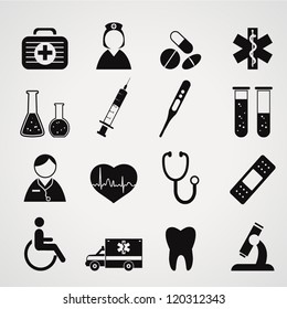 Medical icons set.Vector