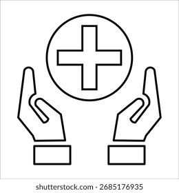 medizinische Symbole. einfacher Zeilenvektor