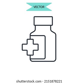 Medical icons  symbol vector elements for infographic web