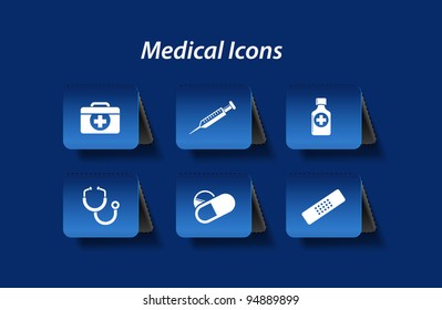 Medical icons and symbols vector set.