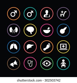 Medical icons universal set for web and mobile