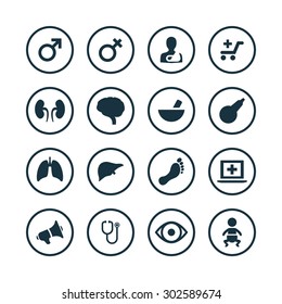 Medical icons universal set for web and mobile