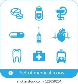 Vektorgrafik für medizinische Symbole