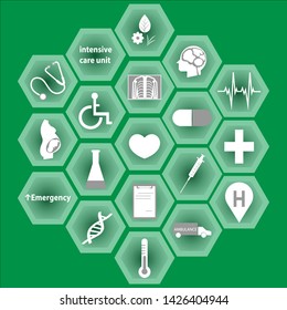medical icons, medical vector