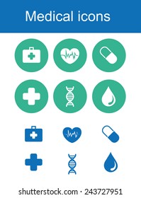 medical icons, icons vector