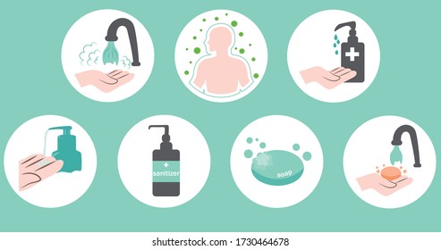 medical icons, vector flat illustration, symbols set, web.