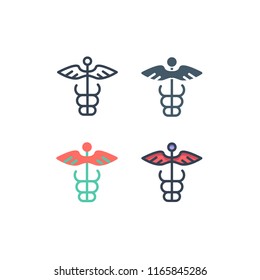 medical icons vector with four different style