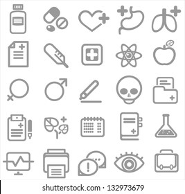 medical icons, vector illustration