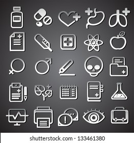 medical icons, vector illustration