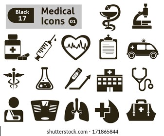 Iconos médicos. Conjunto de vectores