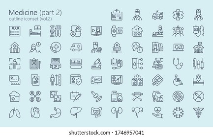 Medical icons for web, mobile app, presentation and other. Was created with grids for pixel perfect.