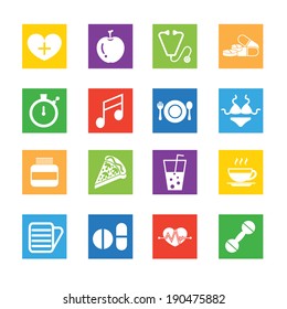 Medical Icons with White Background