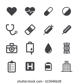 Medical Icons with White Background