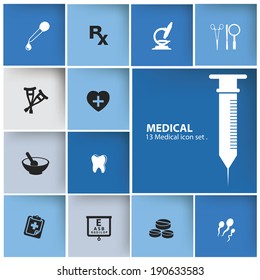 Medical icons,Blank for text,vector
