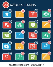 Medical icons,clean vector