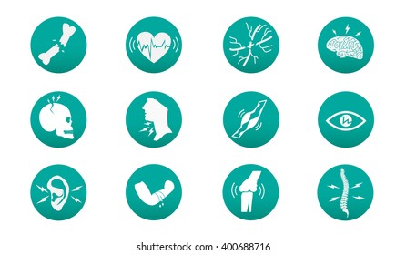 Medical icons,injury icons