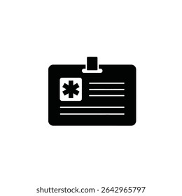 Medical id card emergency healthcare personnel badge.