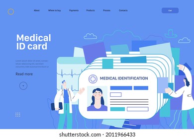 Medical Id Card, Health Card - Medical Insurance Web Template