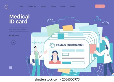 Medical Id Card, Health Card - Medical Insurance Web Template