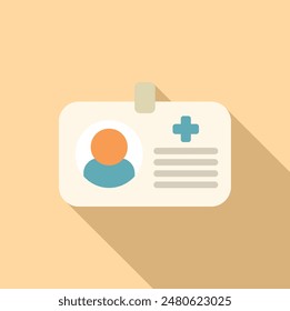 Medical id card identifying a doctor, nurse, or other healthcare worker