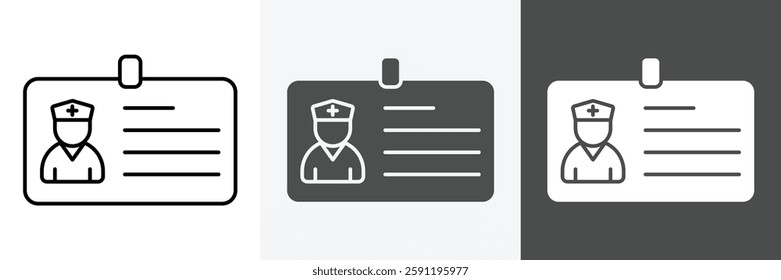Medical id icon set vector art
