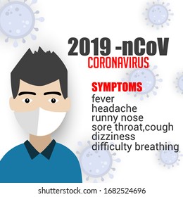 Medical illustration of Coronavirus COVID-19, vector illustration.
