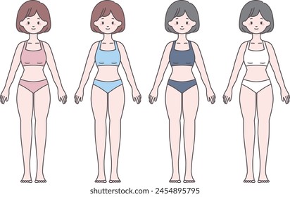 
Medical illustration (girl's whole body)
