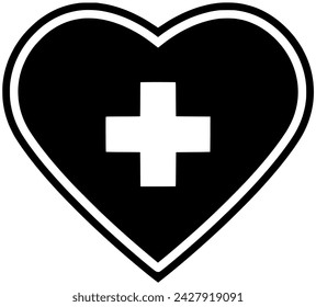 medical illustration health icon of medicine logo care vector syringe red or cross hospital injection clinic aid emergency doctor pharmacy ambulance stethoscope vaccine treatment equipment heart