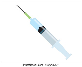 Medical. Illustration of a syringe. Image illustration of vaccination and vaccine.