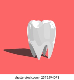 Medical illustration. Tooth in flat style. Vector illustration