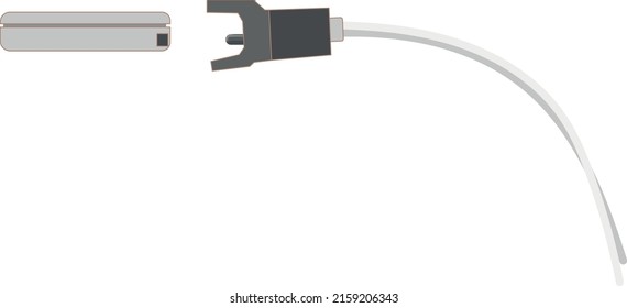 Medical image of cable connection for diagnostic procedure