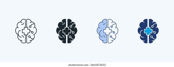 Coleção de Ícones de Múltiplos Estilos de Imagens Médicas