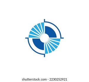 Medical Imaging Logo featuring a diagnostic scan icon, symbolizing precision and technology. Ideal for hospitals, medical centers, and clinics offering MRI or CT Scan services. Vector template