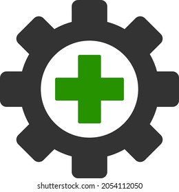 Medical Industry Icon With Flat Style. Isolated Vector Medical Industry Icon Image, Simple Style.