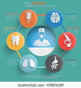 
Medical info graphic design on clean background,vector
