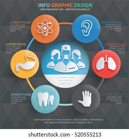 
Medical info graphic design on clean background,vector