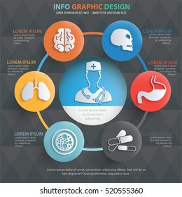 
Medical info graphic design on clean background,vector