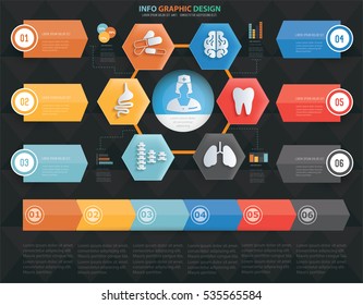 Medical info graphic design on clean background,vector