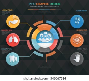 
Medical info graphic design on clean background,vector
