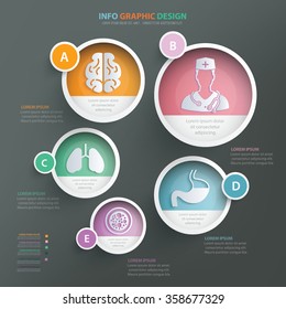 Medical info graphic design.clean vector