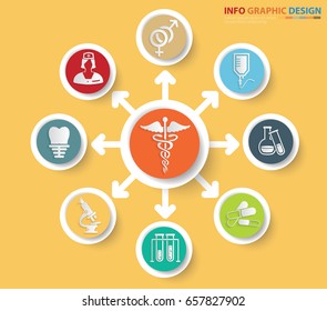 Medical info graphic design,clean vector