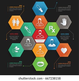 Medical info graphic design,clean vector